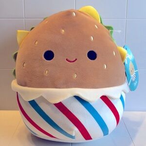 Squishmallows Zayla 7” Red, White & Blue Sandwich Brand New!